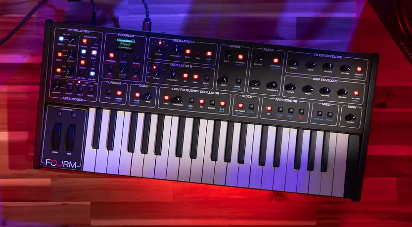 Sequential Unveils Fourm: Affordable 4-Voice Analog Synth with Polyphonic Aftertouch