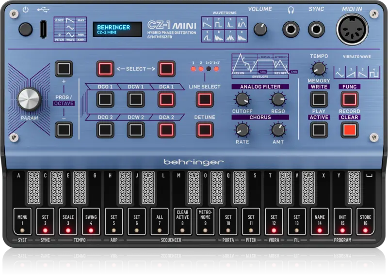 Behringer CZ-1 Mini Brings Phase Distortion Synthesis Back