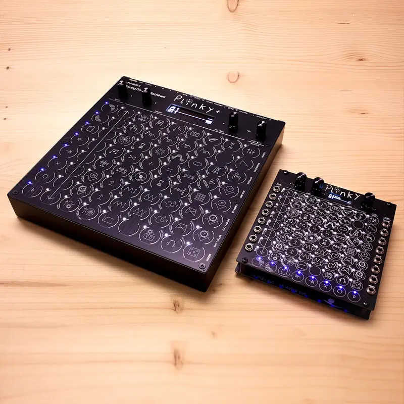 Plinky+ synthesizer with touch strips