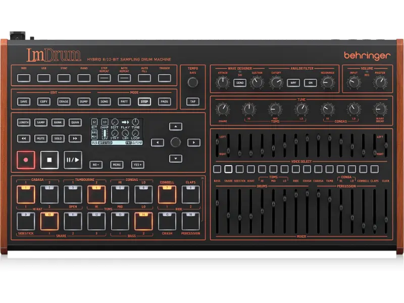 Behringer LM Drum panel and controls