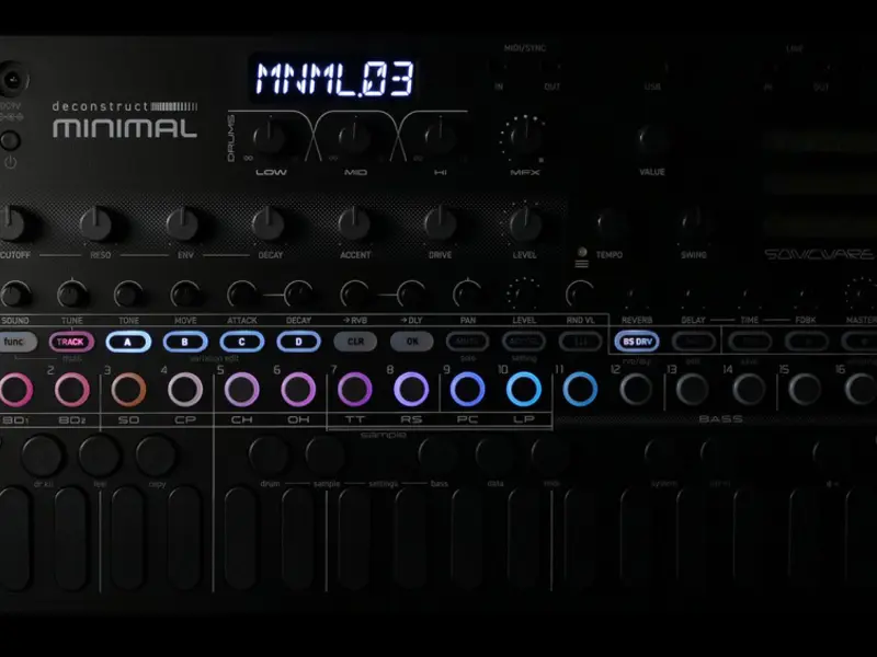 Sonicware deconstruct MINIMAL panel detail